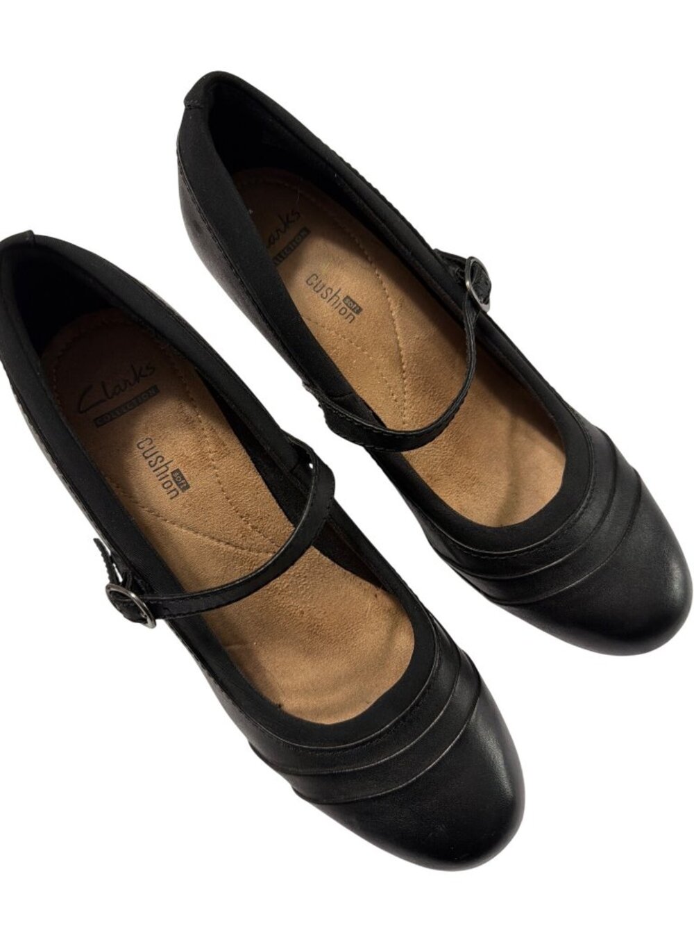 Clarks Black Mary Jane Pumps - Picture 6 of 9